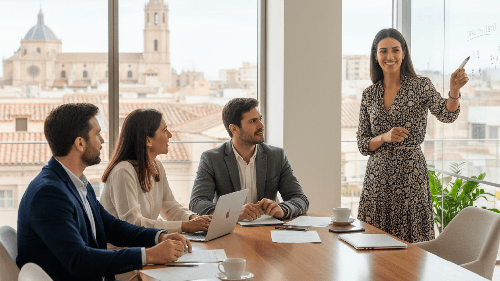 Profesionales de Asesoría Murcia revisando documentos fiscales para optimizar la carga tributaria