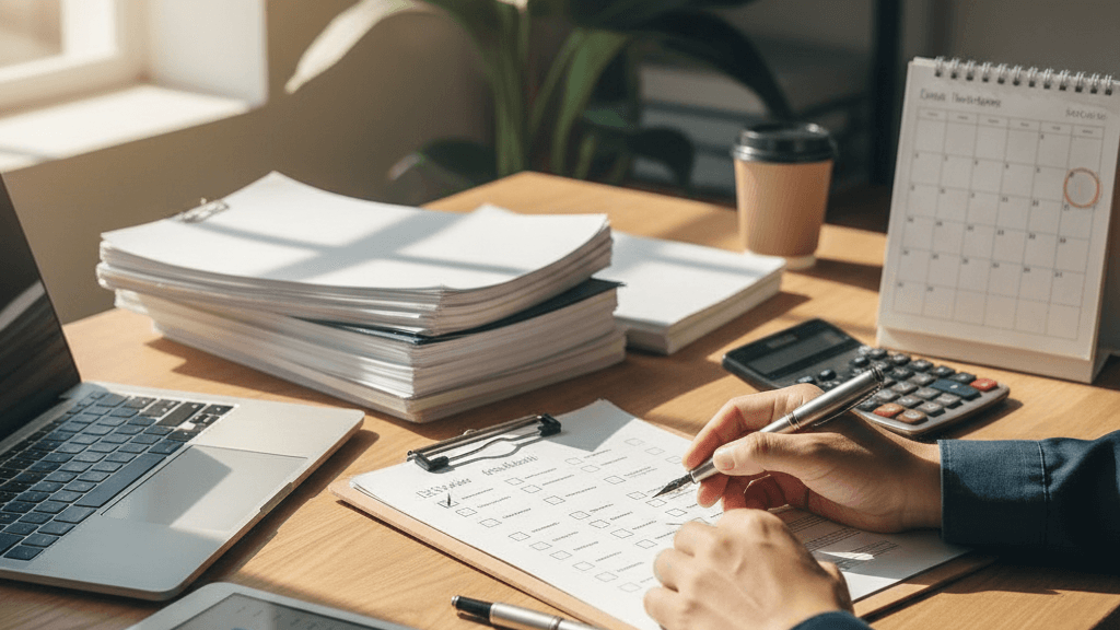 Lista de verificación práctica para el cierre del ejercicio 2026, con ítems numerados