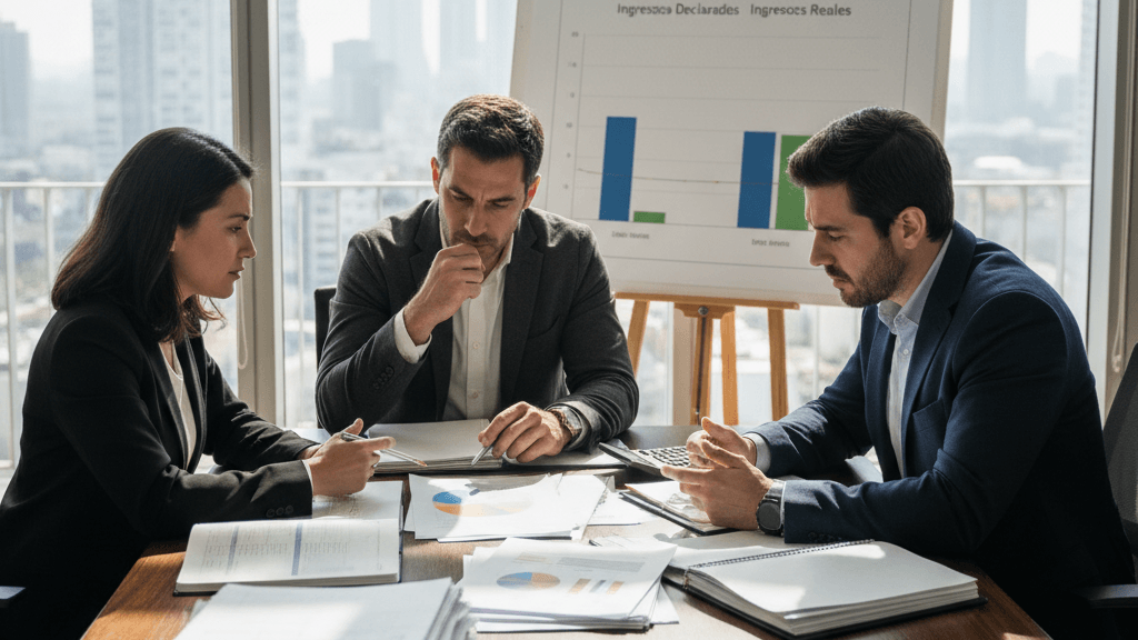 Comparación visual entre facturación y flujo de caja real de una pyme