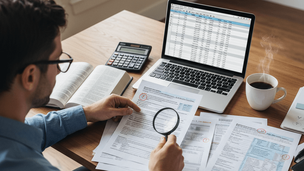 Ejemplo de revisión de datos tributarios para detectar errores en la declaración